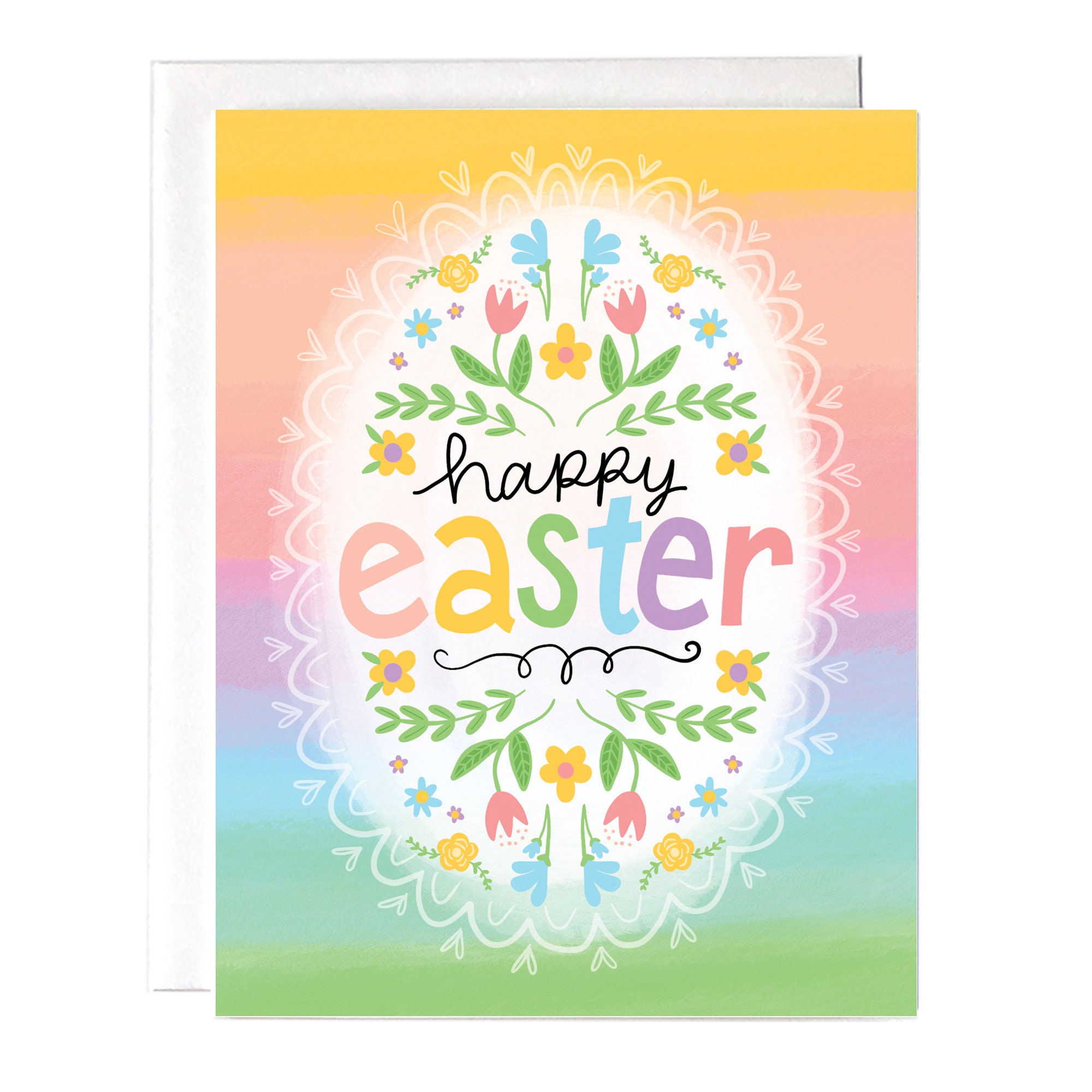 Carte De Vœux Pâques – Motif Floral – Belle Qualité – UK Greetings – Neuf Sous Blister