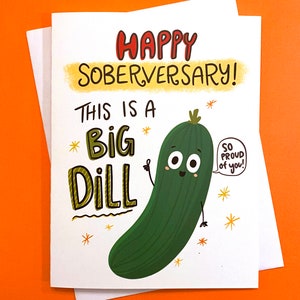 Regalo de sobriedad, Tarjeta divertida de sobriedad, Regalos de sobriedad, Tarjeta de aniversario de sobriedad, Tarjeta de recuperación de AA, 1 año de sobriedad