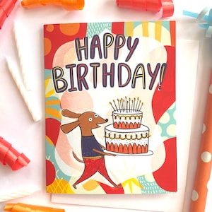 Dog Happy Birthday Card, Dog Lover Birthday Card, Dog Birthday Card, Funny Dog Birthday Card, Cute Birthday Card, Dad Birthday Card