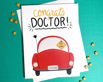 PhD Congrats Doctor Graduation Card, PhD Gift