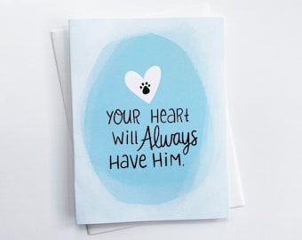 Pet Sympathy Card, Pet Loss Card, Dog Sympathy Card, Loss of Dog Card, Pet Loss, Loss of Cat, Cat Sympathy Card, Dog Memorial Gift