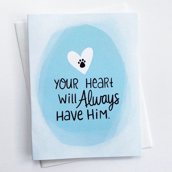 Pet Sympathy Card, Pet Loss Card, Dog Sympathy Card, Loss of Dog Card, Pet Loss, Loss of Cat, Cat Sympathy Card, Dog Memorial Gift