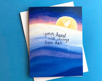 Loss of Mother Card, Sunset Sympathy Card, Mom Memorial Gift