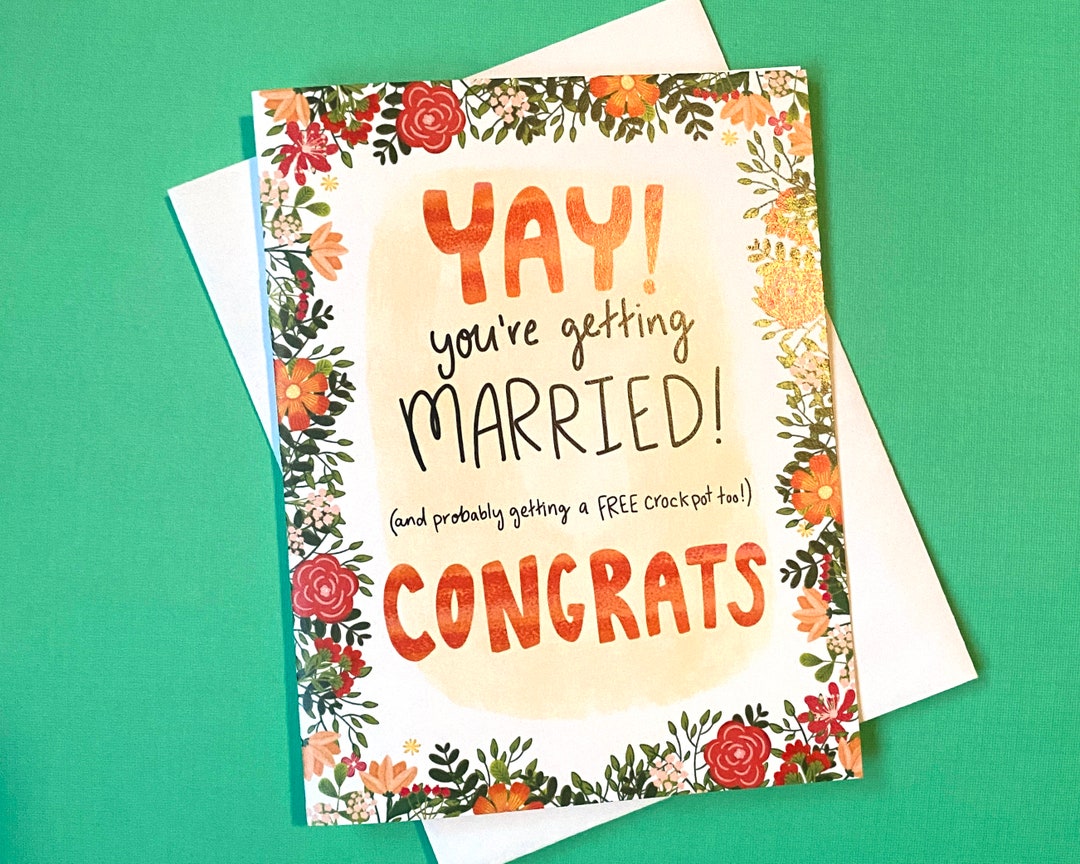 Funny Bridal Shower Card, Cute Wedding Card, Bridal Shower Greeting ...