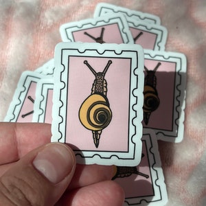 Snail stamp vinyl sticker