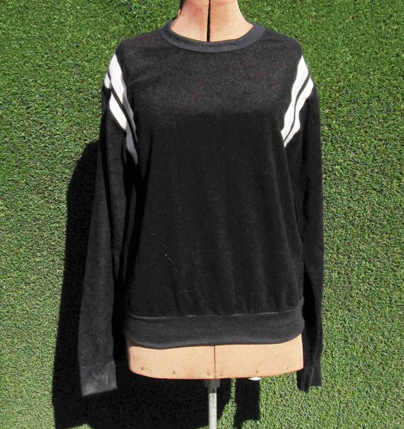 70's velour shirt Mod stripes striped velveteen sw
