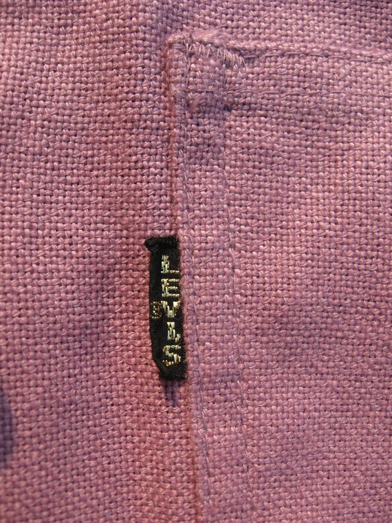 60's STA-PREST BIG-E dusty rose pink Levi's woven
