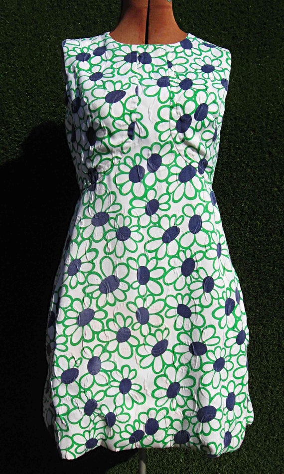 60's Malcolm Starr mini shift dress with POCKETS M