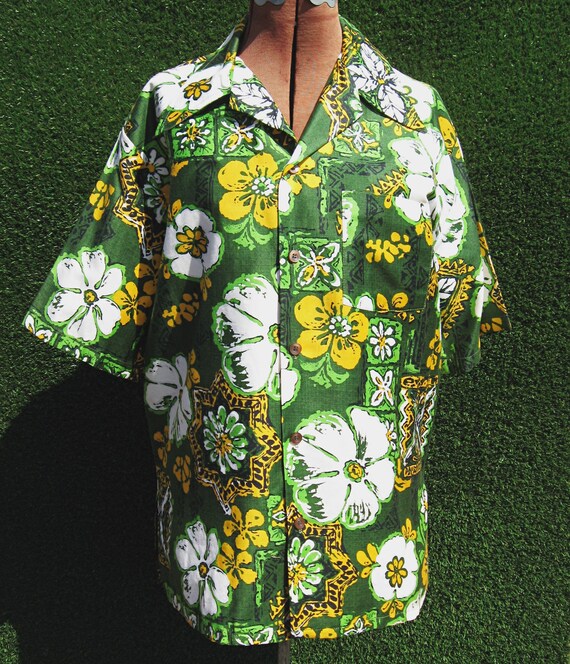 60's JANTZEN Hawaiian Kona Kai Casuals vibrant psy