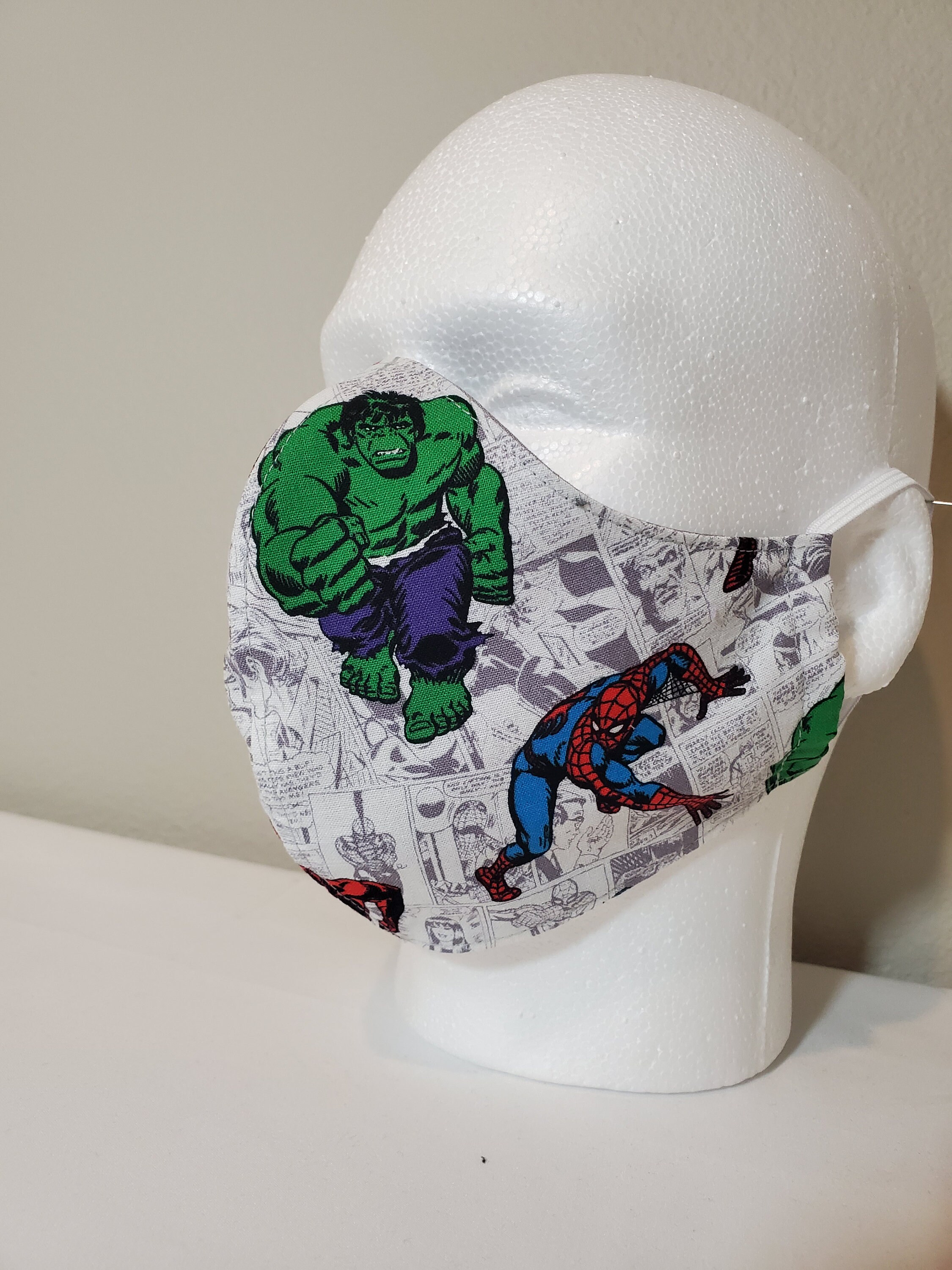Marvel Action Comic Face Mask Etsy