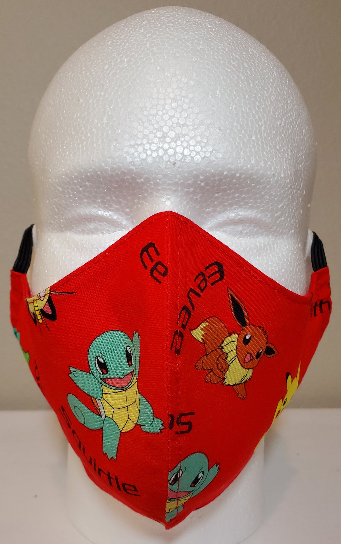 Red Pokémon Face Mask Etsy