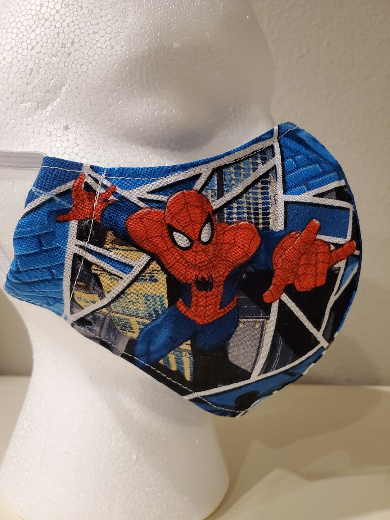 Blue Spider-man Face Mask - Etsy