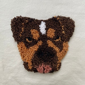 Custom Mini Punch Needle Pet Portrait Rug