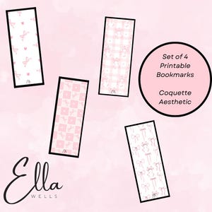 Afdrukbare bladwijzers voor Esthetic Coquette