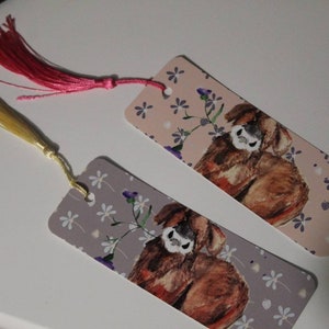 Highland Cow Bookmark | Watercolour Floral Background Bookmarks | Scottish Gifts, Keepsake, Souvenirs | Gifts for Book Lovers