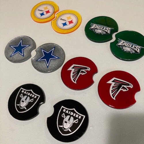 Personalized Sport Teams Car Coasters Etsy