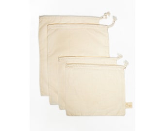 Organic Cotton Bulk, Produce + Nut Milk Bags