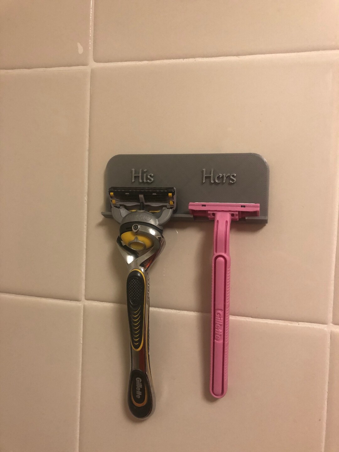 Razor his Hers Shower Holders Etsy