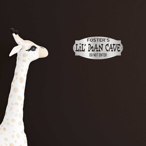 Personalized Lil Man Cave Steel Sign Gift for Son Grandson Boy Birthday ...
