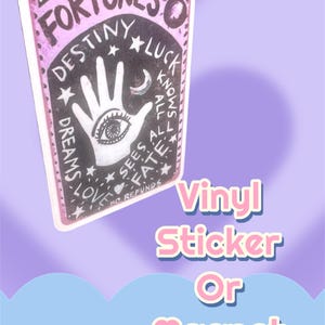 Fortune Teller Sticker or Magnet/Gypsy Fortune Teller Decor