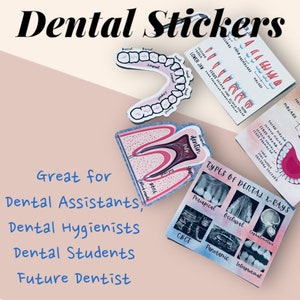 Adesivos odontológicos / Para estudantes de odontologia / Adesivos de vinil para dentistas