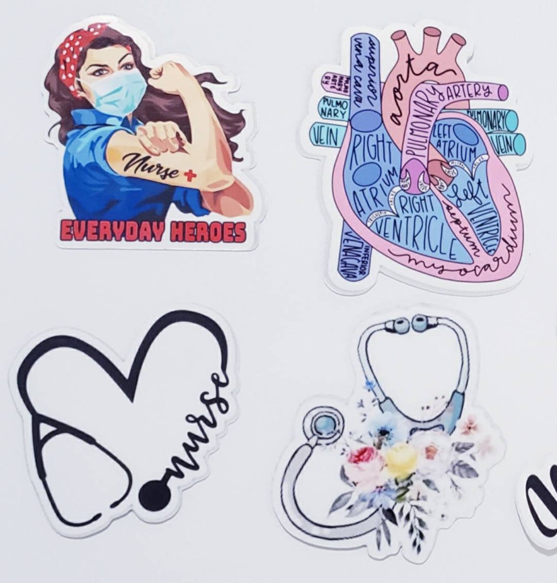 8 Pack of Healthcare Nursing Stickers Decals for Nurse & Etsy