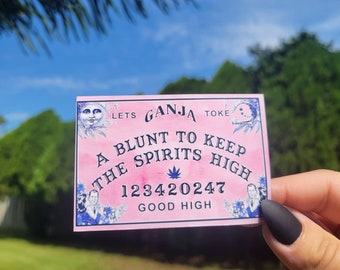 Spiritual Stoner/ Pretty Pink Sticker/ Refrigerator Magnet/Vinyl Sticker /Weedja Board