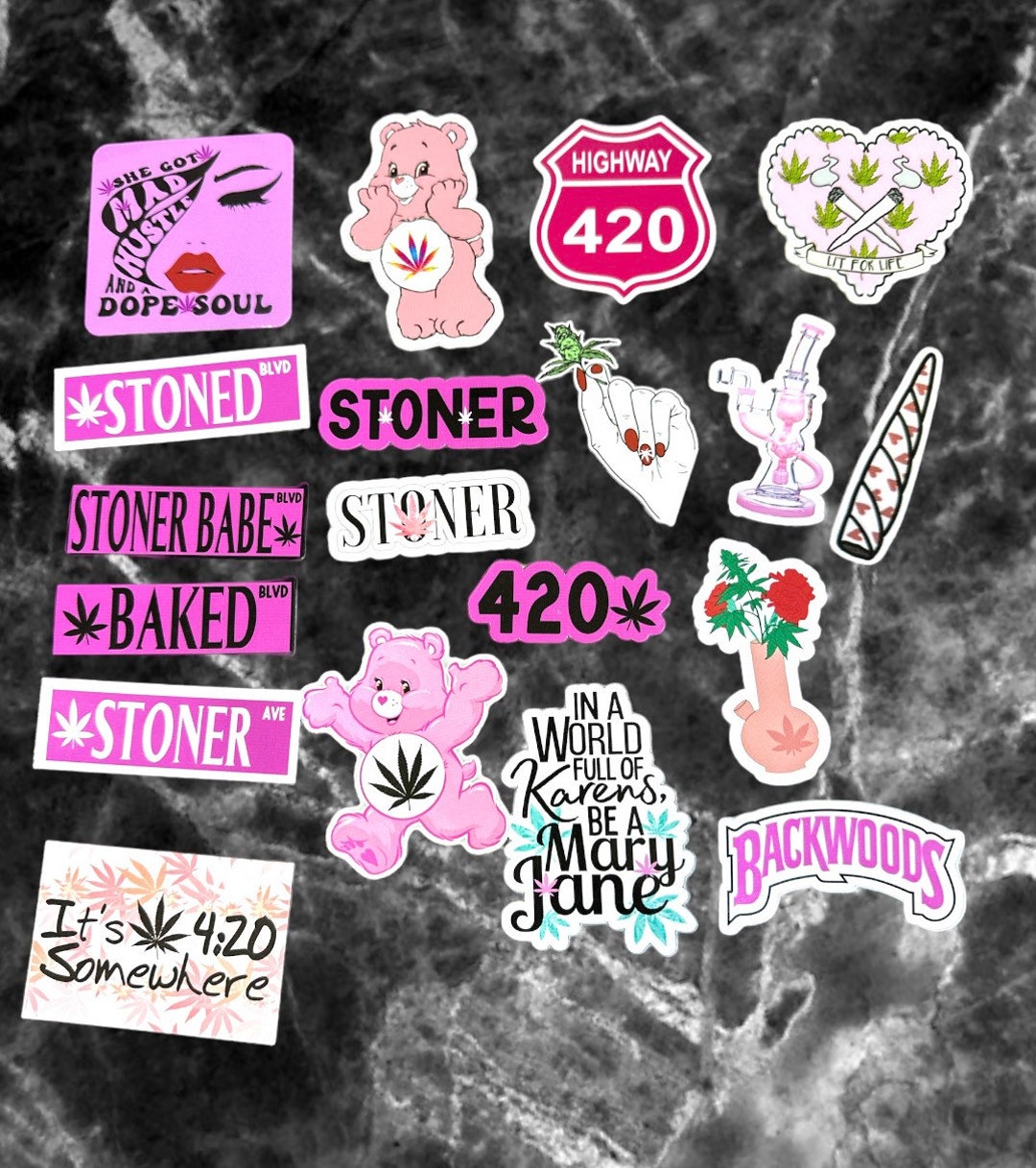 Pretty Girly Stoner Sticker Set / Laptop Stickers Etsy