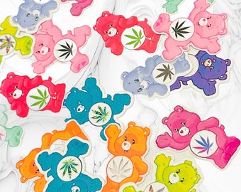 Don&#39;t Care Bear Stickers /  for Stoners / Sticker Set