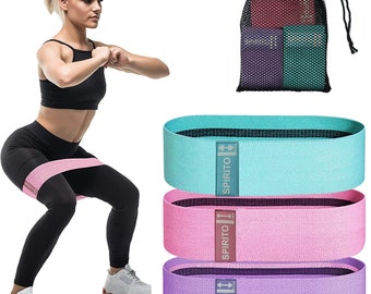 Tyg Tyg Motståndsband Booty Bands Loop Set med 3 Träning Träning Gym Fitness
