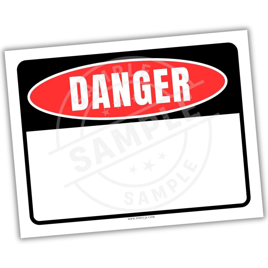 Blank Danger Sign Printable | OSHA Style Safety Template (PDF) - Etsy