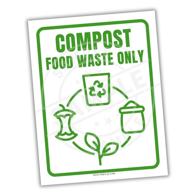 Compost Food Waste Only Sign | Eco-friendly Printable (PDF) - Etsy