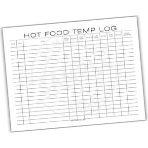 Hot Food Temp Log Printable Template | Instant Digital Download | Temperature Recording Sheet | Kitchen Safety Tool | HACCP Compliance