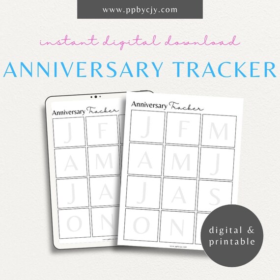 Wedding Anniversary Event Calendar Printable Template Minimalist Perpetual  Key Date Reminder List Business Anniversary Reminder Calendar - Etsy