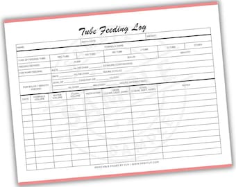 Registro de alimentación por sonda / Seguimiento de la nutrición enteral e ingesta (Descarga digital)