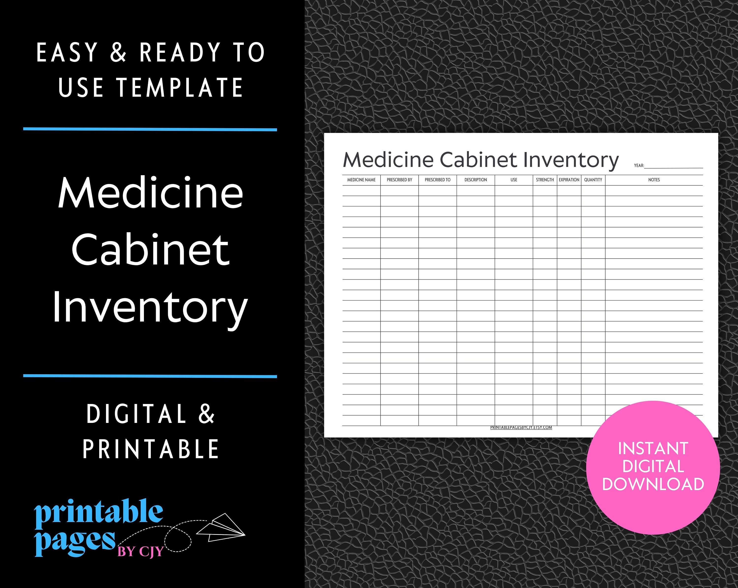 Medicine Inventory Medication Inventory Medical Etsy