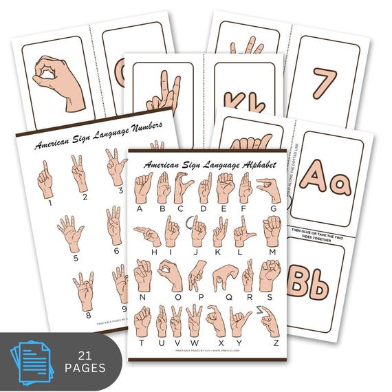 Asl Alphabet Printable Bossy Learn Sign Language | American Signing