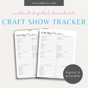 Craft Fair Tracker Printable Template Digital Download Vendor Sales Log ...