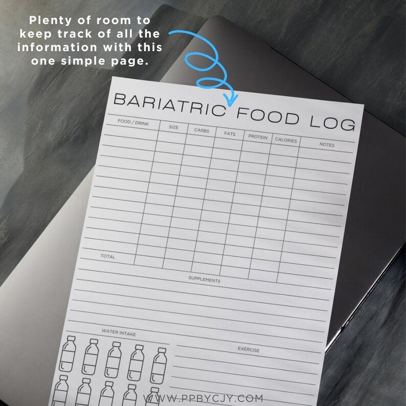 Bariatric Food Log | Gastric Bypass Post Surgery Nutrition Journal ...