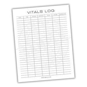 医療バイタルサイントラッカー | 個人健康モニタリングログ | 血圧ヘルスケア記録 | 脈拍心拍モニター | 体温ログ