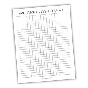 Workflow Chart Printable Template | Digital Download | Process Flow ...
