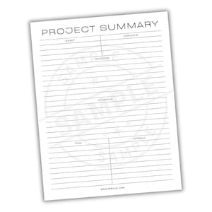 Project Summary Task Management Sheet | Academic Assignment Planner | Project Deadline Organizer | Student Goal Progress Tracker