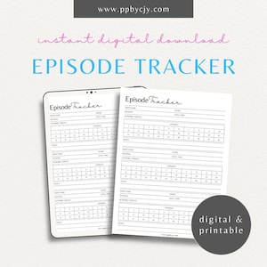 TV Binge Watching Show Tracker | Television Series Watchlist | TV Show Marathon Checklist | Episode Viewing List | Livestream TV Watch List