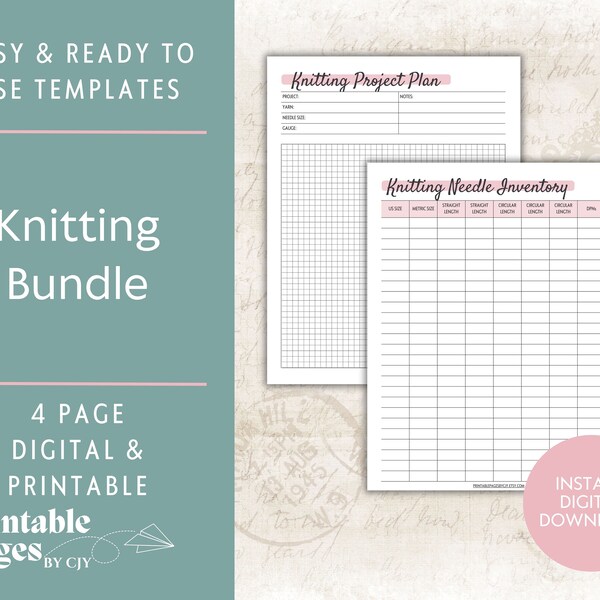 Yarn Inventory Template Etsy