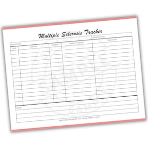 Rejestr objawów SM | Zaostrzenie stwardnienia rozsianego, dziennik leków (wersja cyfrowa do pobrania)