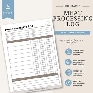 Logbuch | Farm, Jäger & Butchering Tracker (Digitaler Download)