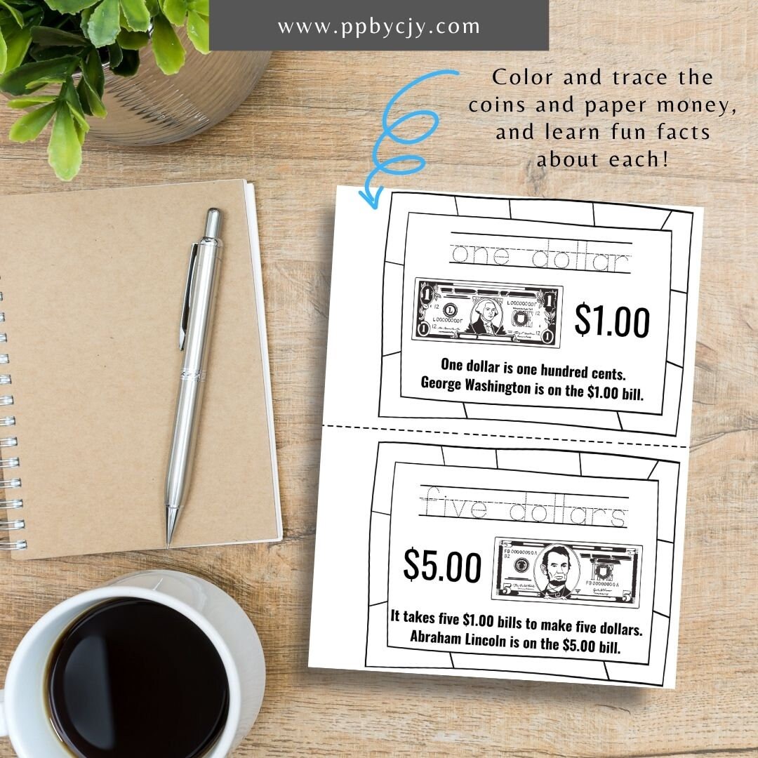 Learning Money Printable Book | Kids Money Skills Staple Book ...