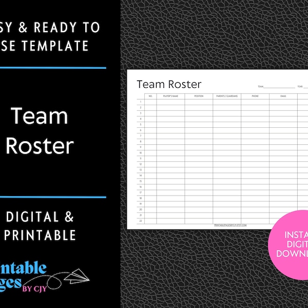 Team Roster Etsy Team Roster Etsy