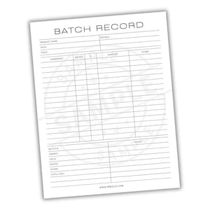 Candle Making Batch Log | Candle Production Inventory Planner | Candle Maker Recipe Organizer | Handmade Candle Manufacturing Tracker