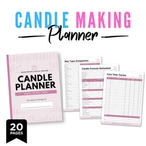 Candle Making Planner | 20 Page Candle Business Log & Inventory Bundle (Digital Download)